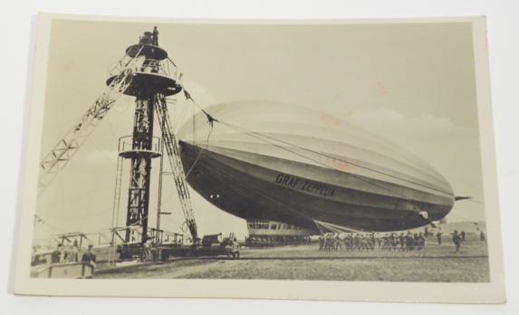 Vintage German Postcard – Graf Zeppelin at Dock