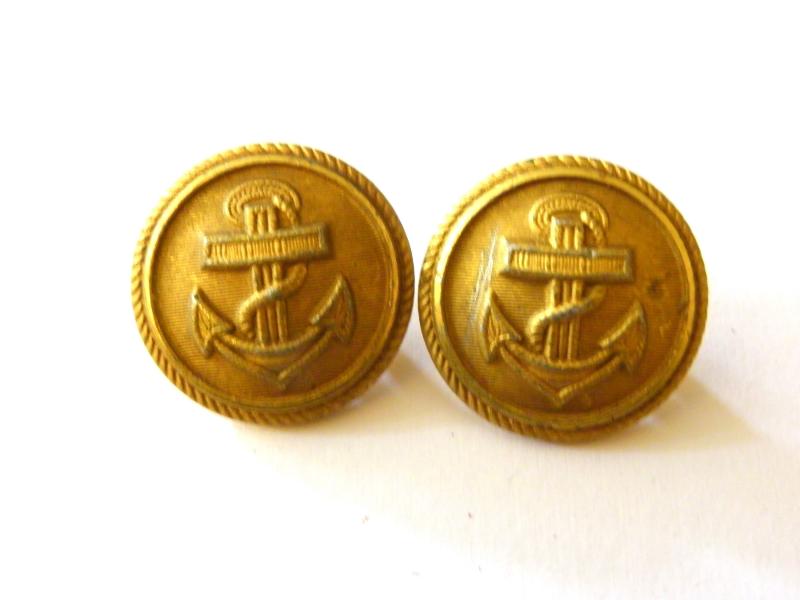 Pair WW2 Era German Kriegsmarine Officers Tunic Buttons.