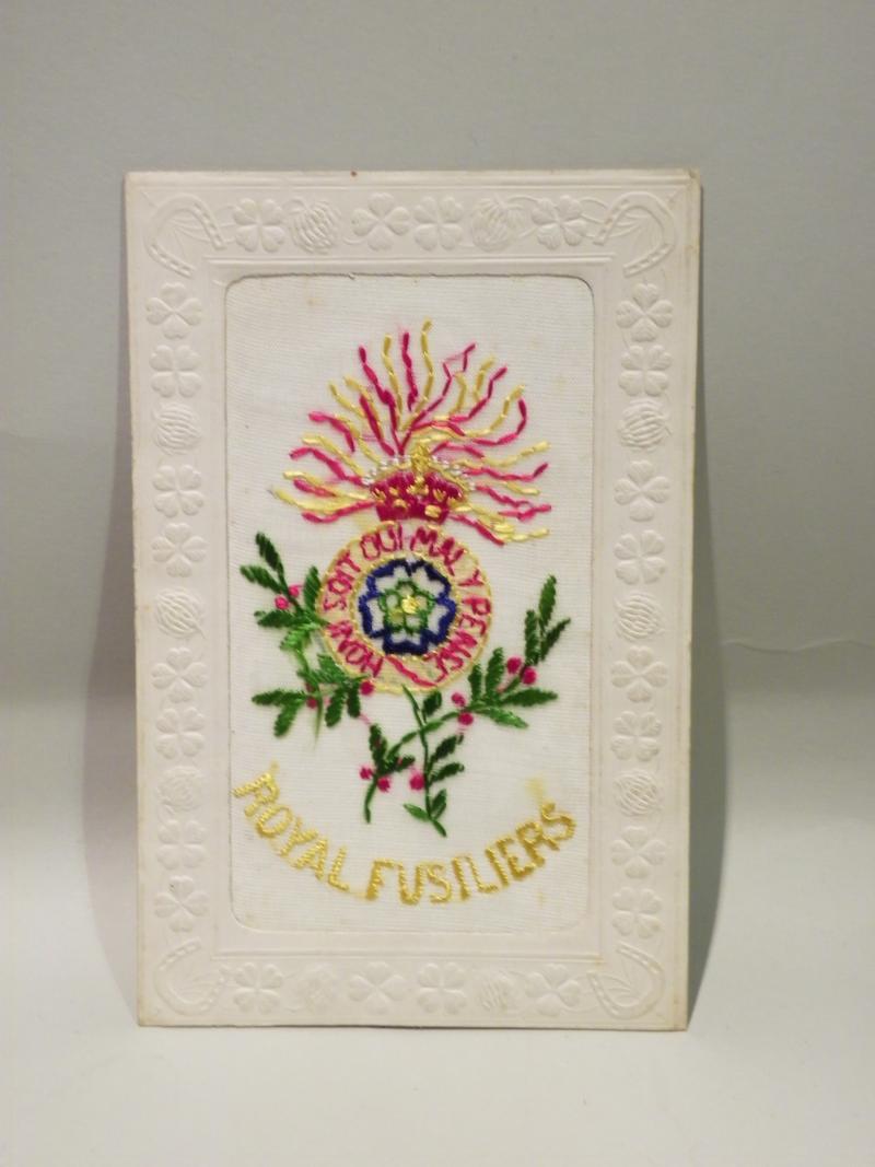 WW1 Era Silk Post Card – Royal Fusiliers