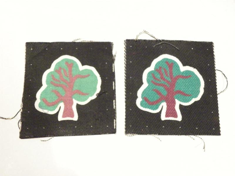 WW2 Era Pair 46th Infantry Division Cloth Patches.