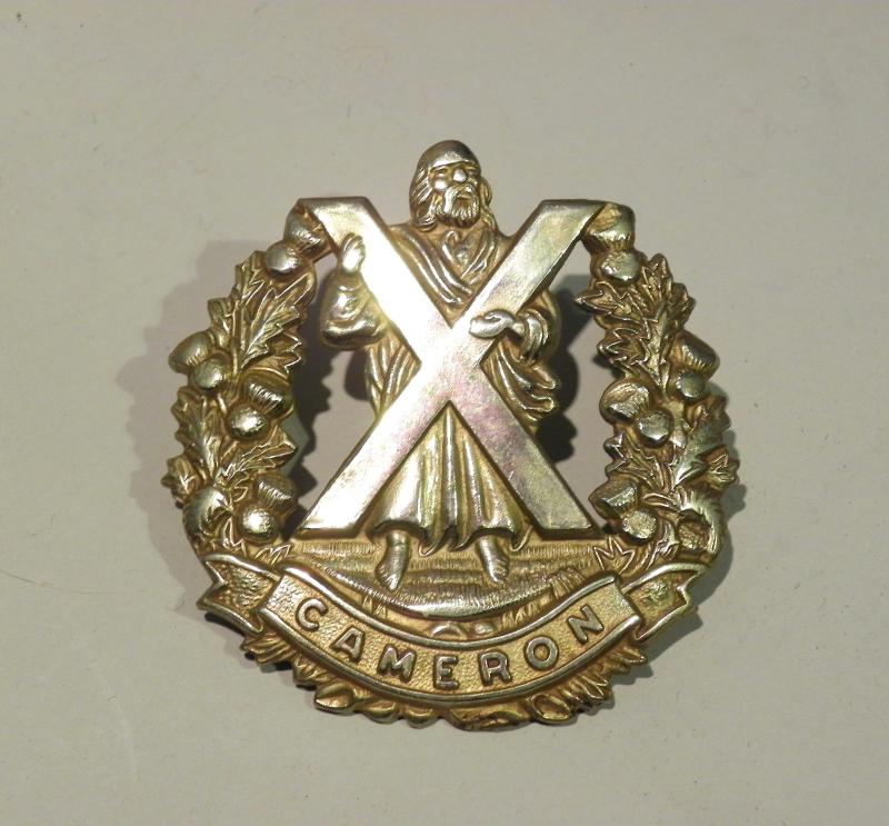 Cameron Highlanders Glengarry Badge.