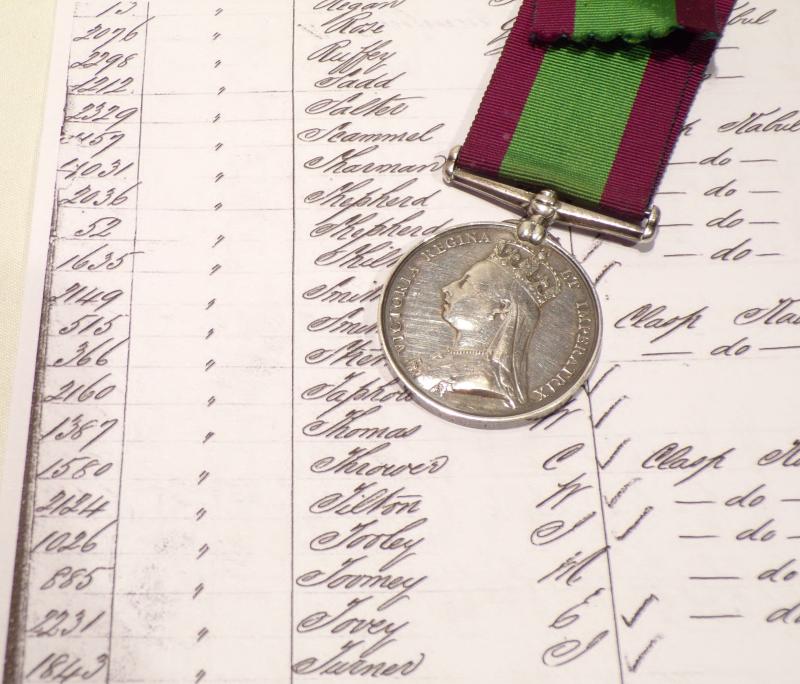 2nd Afghan War Medal to Norfolk Reg Ent Kabul Clasp.