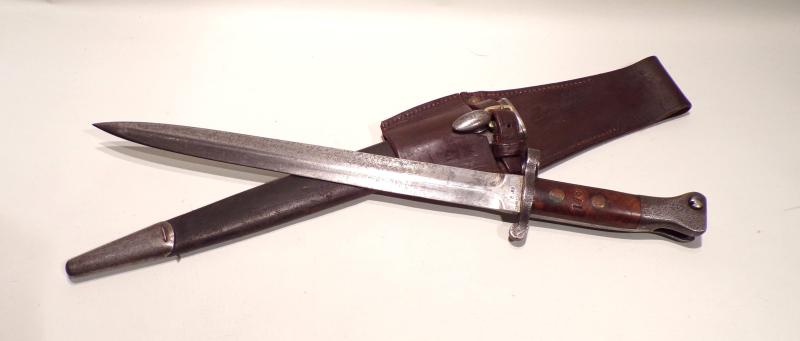Boer War Lee Metford MkII Bayonet by Sanderson with Frog.