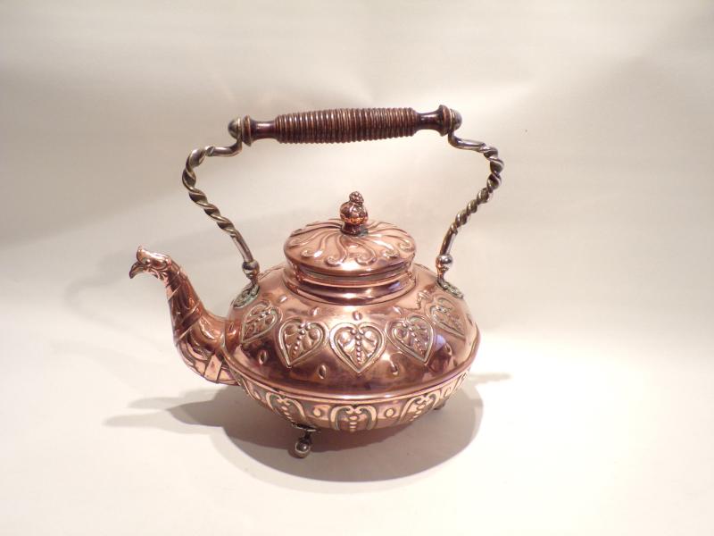 Art Nouveau Gebrüder Bing Copper Kettle.