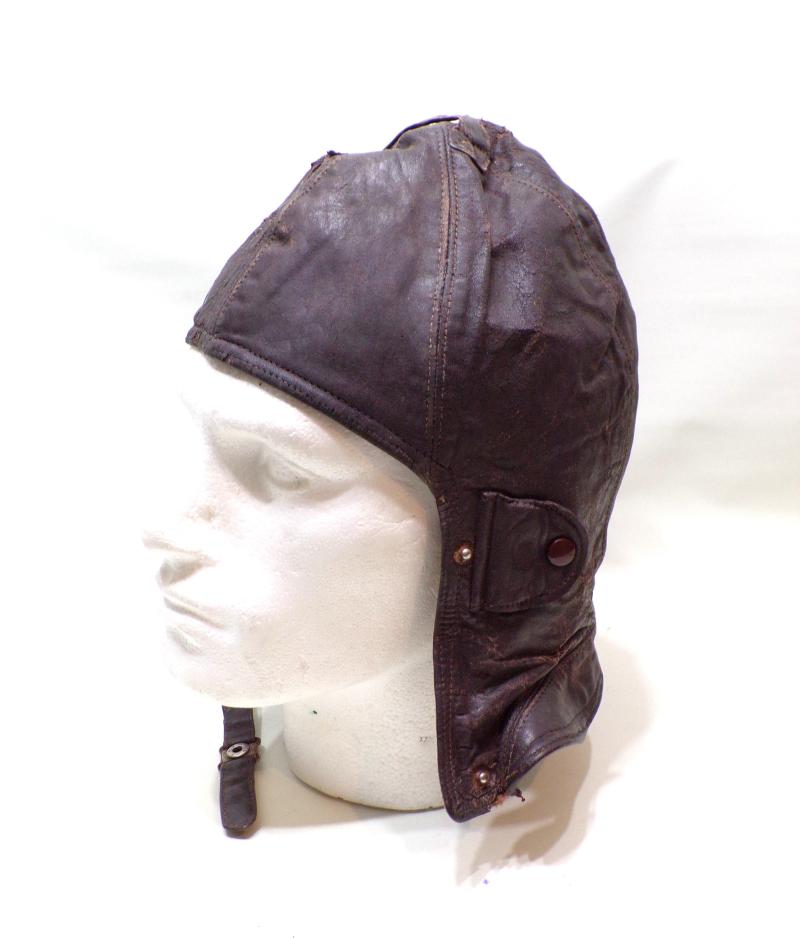 WW1 German Leather Flying Helmet.