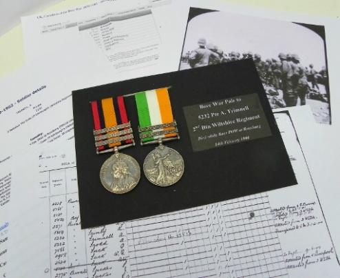 Boer War Pair to Trimnell Wiltshire Reg. POW Casualty.