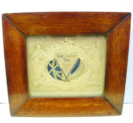 Crimea era Paper Sampler from a Young Girl to Her Father