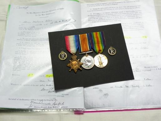 WW1 Trio to Nursing Sister of the Q.A.I.M.N.S.R.
