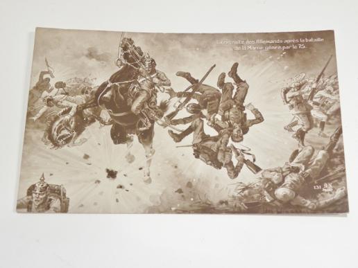 WW1 French Postcard – Germans in Retreat – Battle of Marne