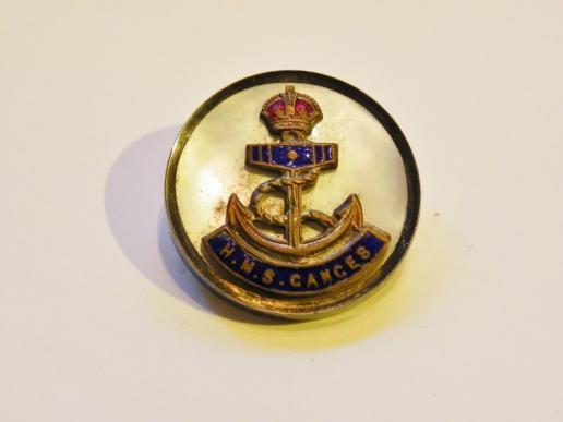Sterling Silver & Mother-of Pearl HMS Ganges Sweetheart Badge