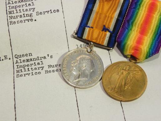 WW1 Pair to Staff Nurse Doyle QAIMR Served Hospital Ship Gallipoli