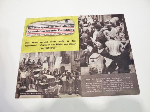 WW2 Era RAF Leaflet Dropped in Germany 1943 – Happy Italians