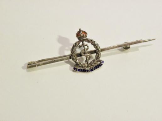 WW1 Era Royal Army Medical Corps Silver Sweetheart Bar Brooch