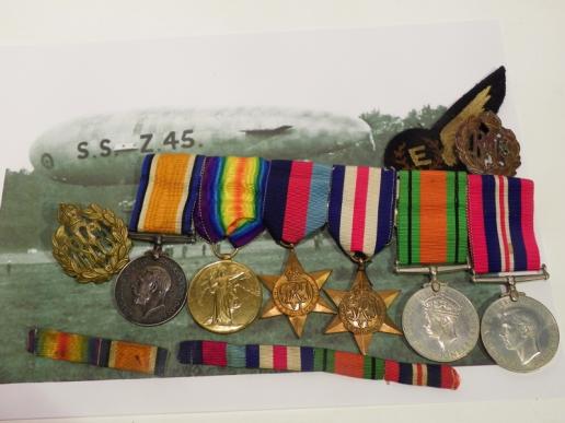 Rare WW1-2 Group to 2nd Lieut Vaughan SSZ Airship Pilot.