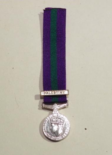 Modern Copy Miniature Medal – General Service with Palestine Clasp