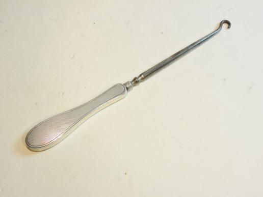 1930’s Silver Boot Button Hook.