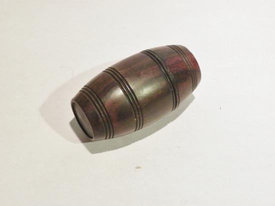 Lovely Antique Miniature Carved Treen Barrel