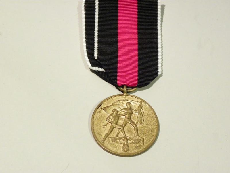 German 1st October 1938 Sudetenland Medal
