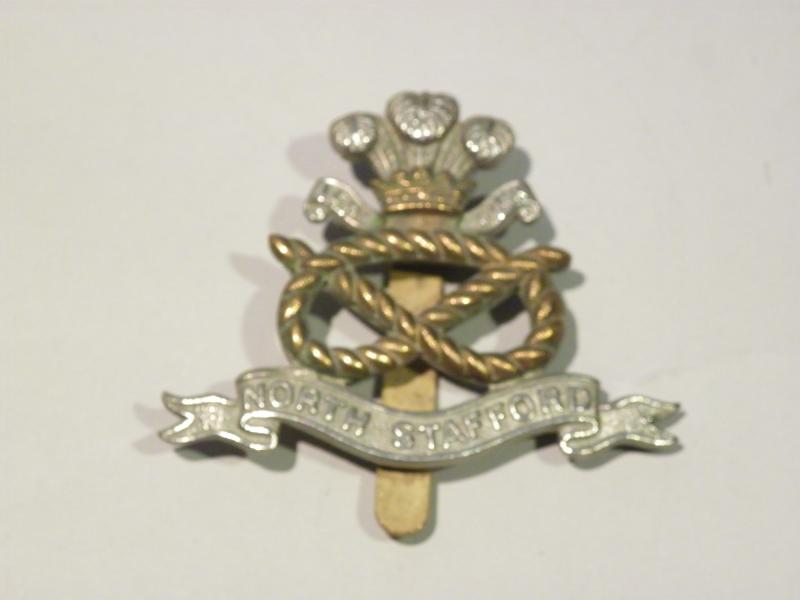 WW1 Era North Staffordshire Regiment  Cap Badge.