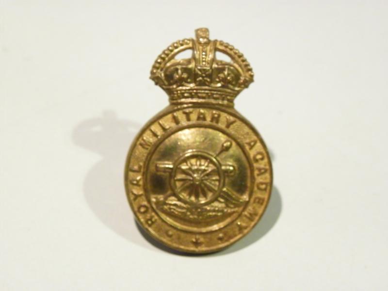 Pre WW2 Royal Military Academy Woolwich Cap Badge.
