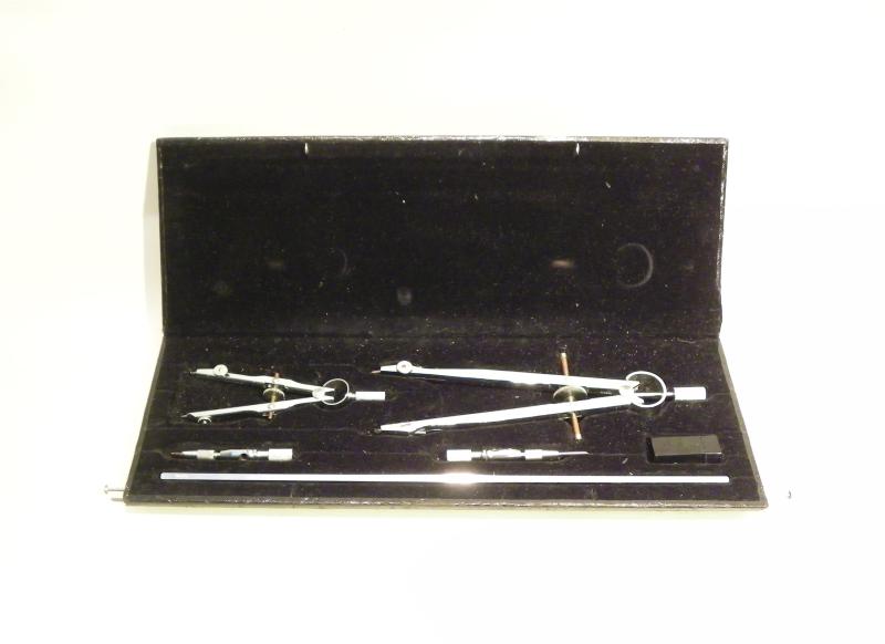 Vintage Cased Five Piece Geometry Set