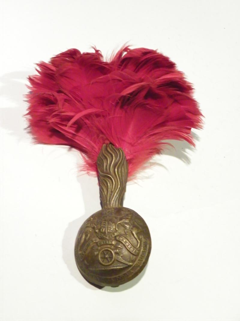 Victorian Royal Artillery Busby Badge & Hackle.