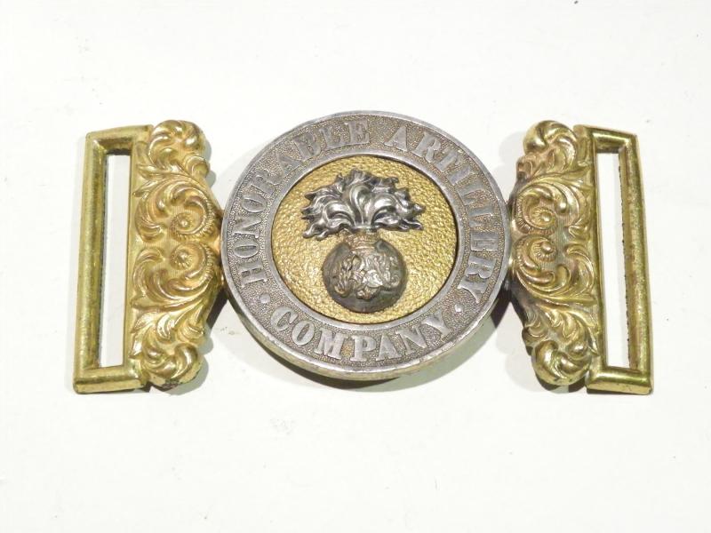 Superb Victorian Gilt Brass & Silver HAC Officers Belt Buckle.