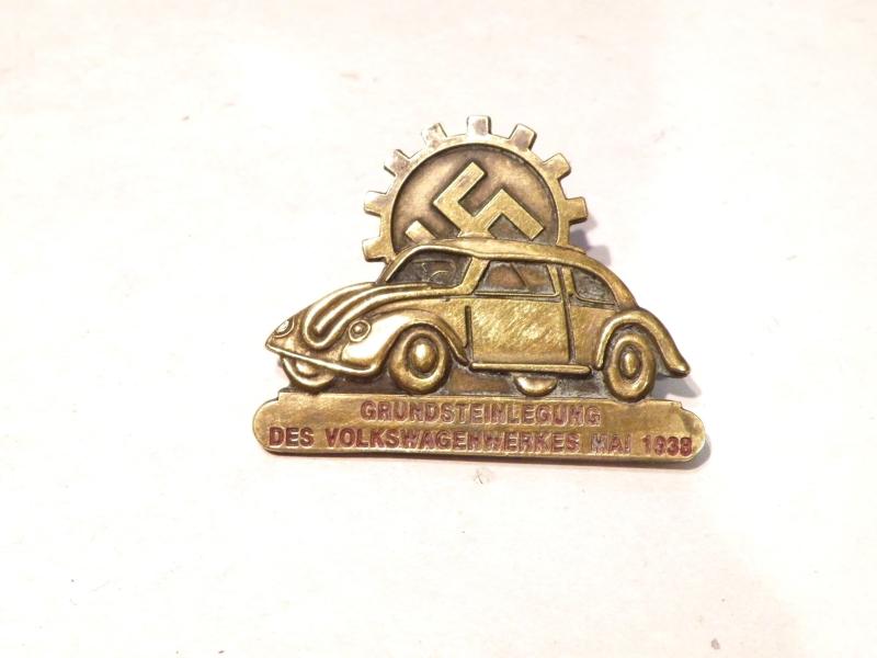 1938 German Volkeswagen Workers Badge.