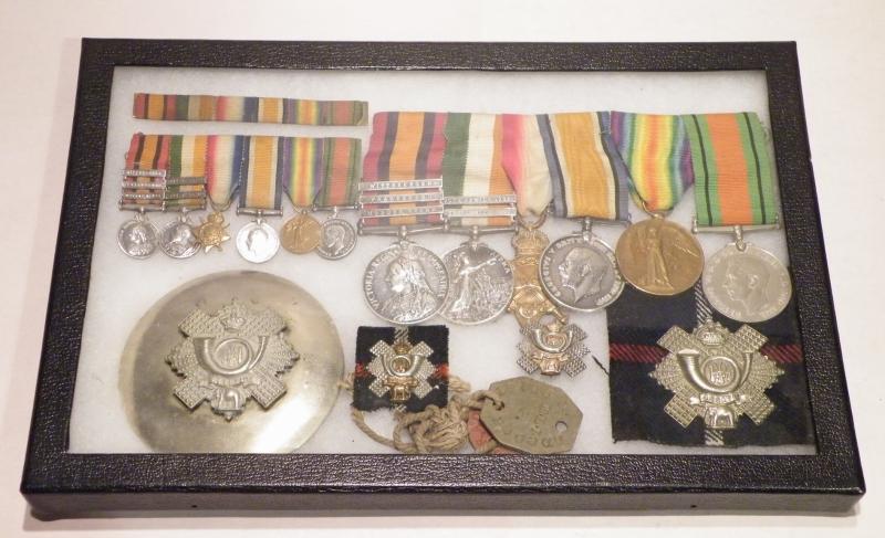 Boer War, WW1 & 2 Medal Group of 6 to Adcock HLI.
