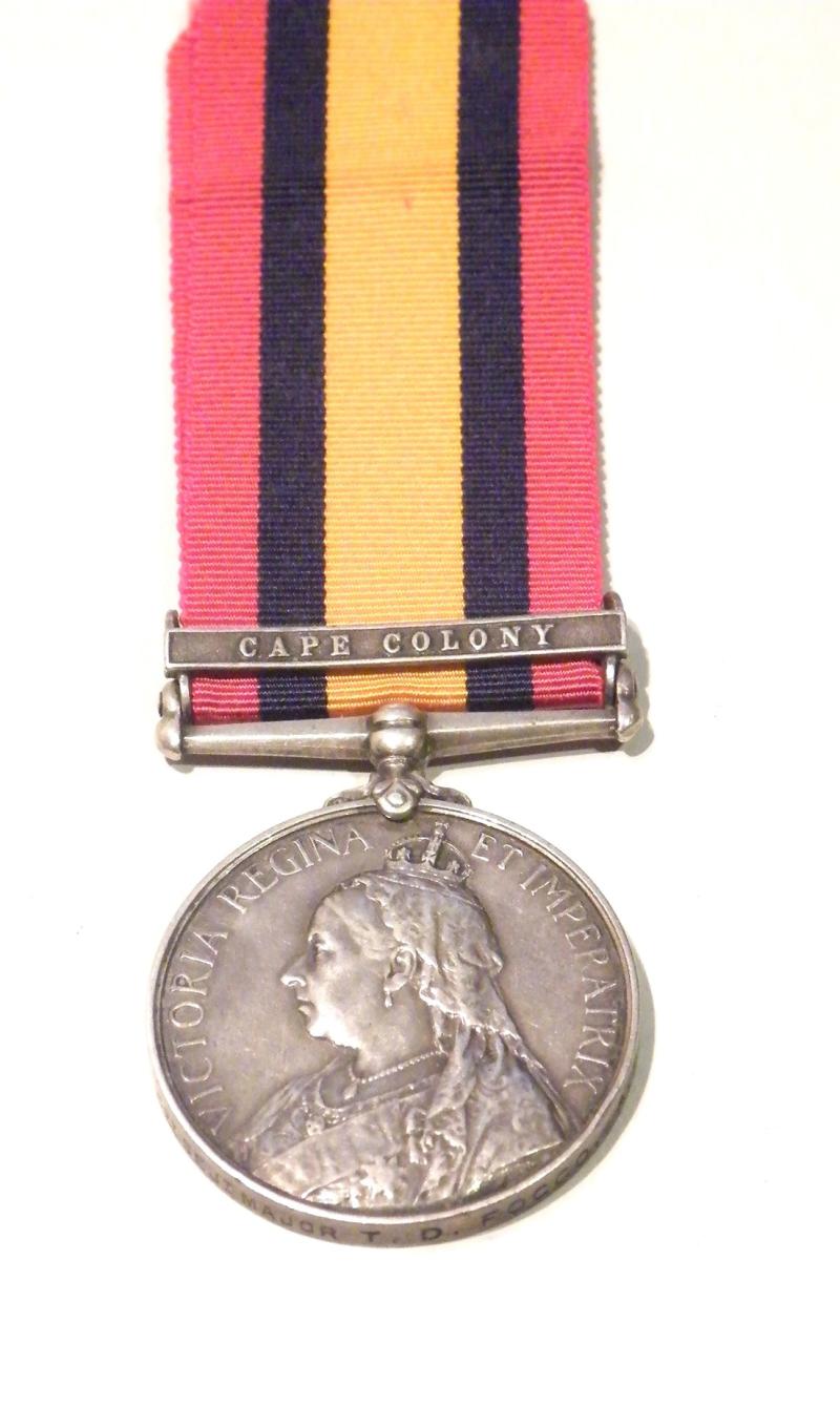 QSA +1 to C S M Foggo ASC Died at Chieveley 1900. Ex Scots Guards