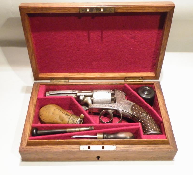 Superb 19th Century British Percussion Revolver.