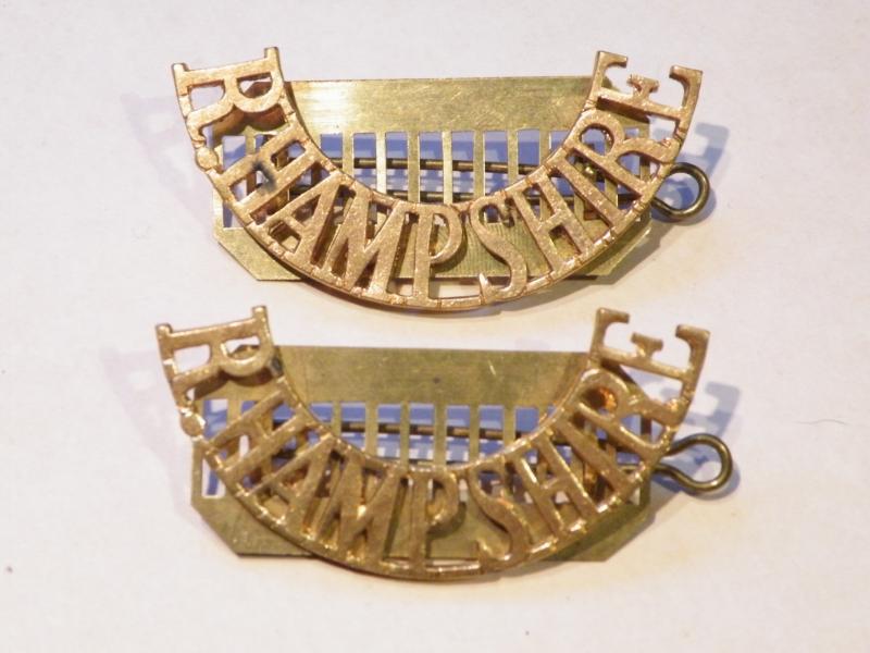 Royal Hampshire Regiment Shoulder Titles.