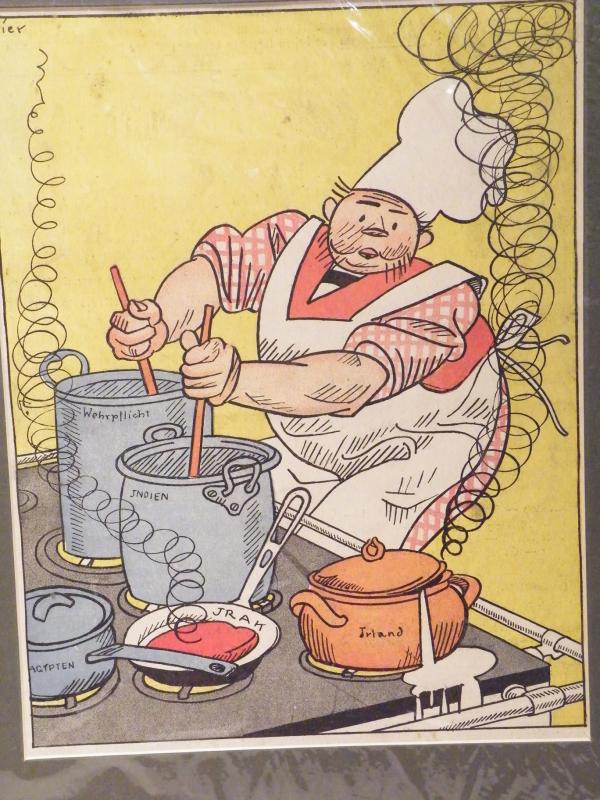 WW1 German Propaganda Lithograph – Fat Cook