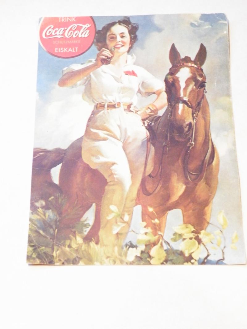Scarce WW2 era German Coca Cola Postcard.