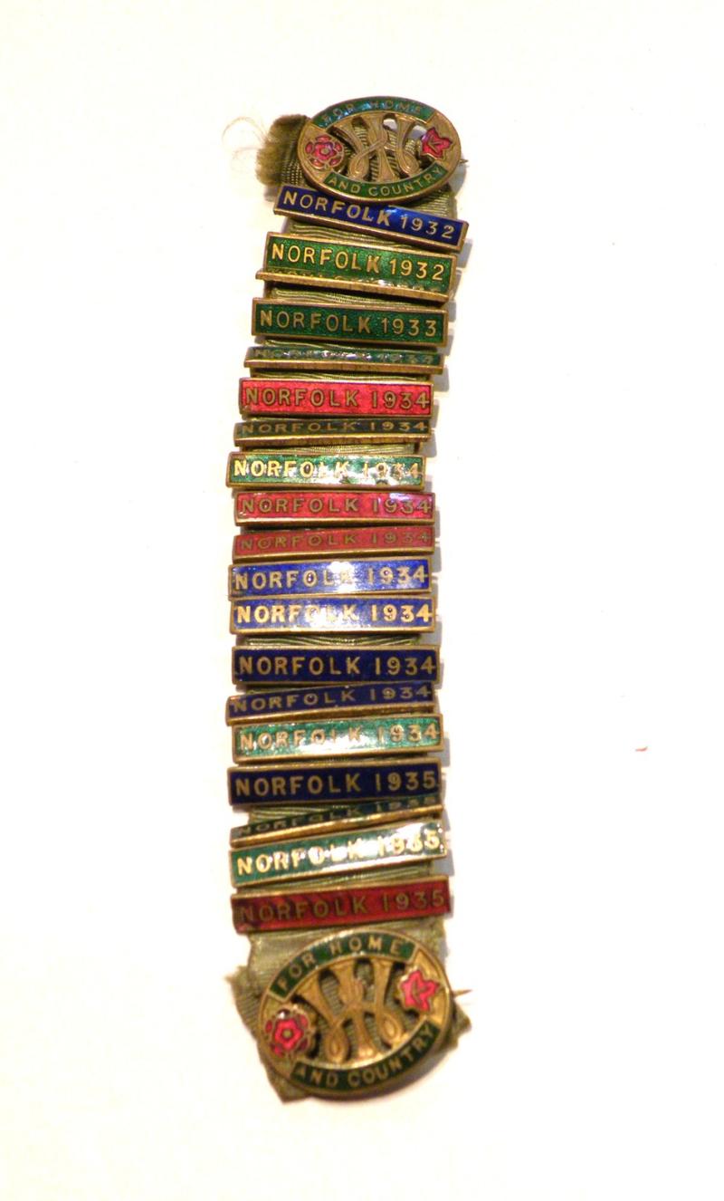 Very Long Ribbon of WI Award Bars.