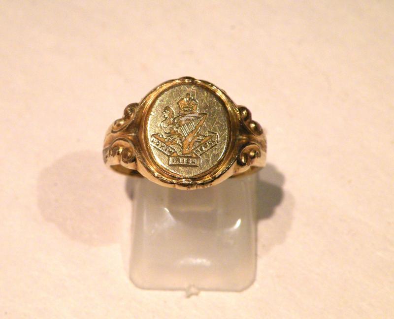 WW1 Era Officers Signet Ring North Irish Horse.