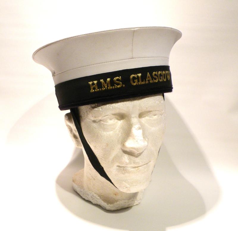 Vintage Royal Navy Rating Cap HMS Glasgow.