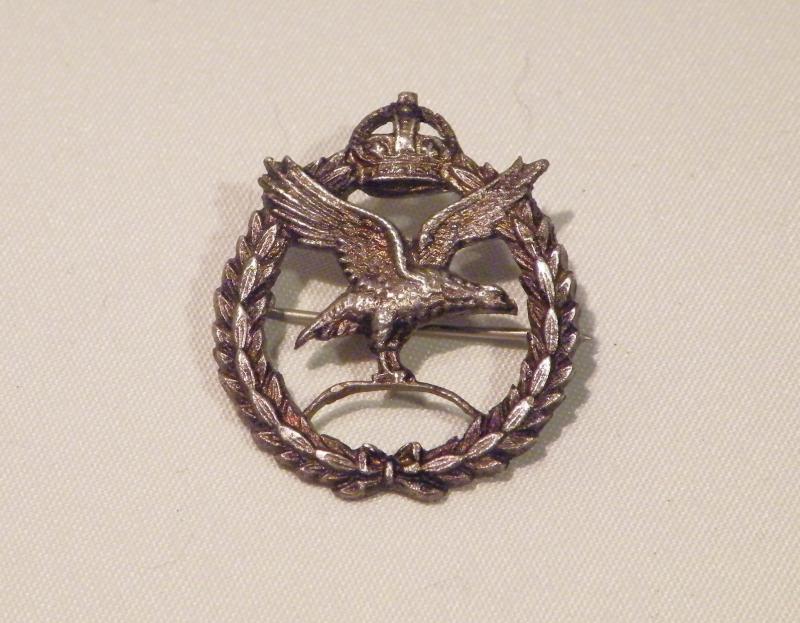 Scarce Early Army Air Corps Silver Sweetheart Brooch.