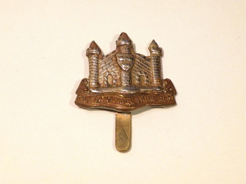 WW1 Cambridgeshire Regiment Cap Badge.
