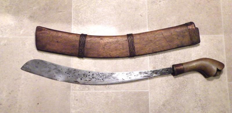 Vintage Indonesian Parang in Wooden Scabbard.