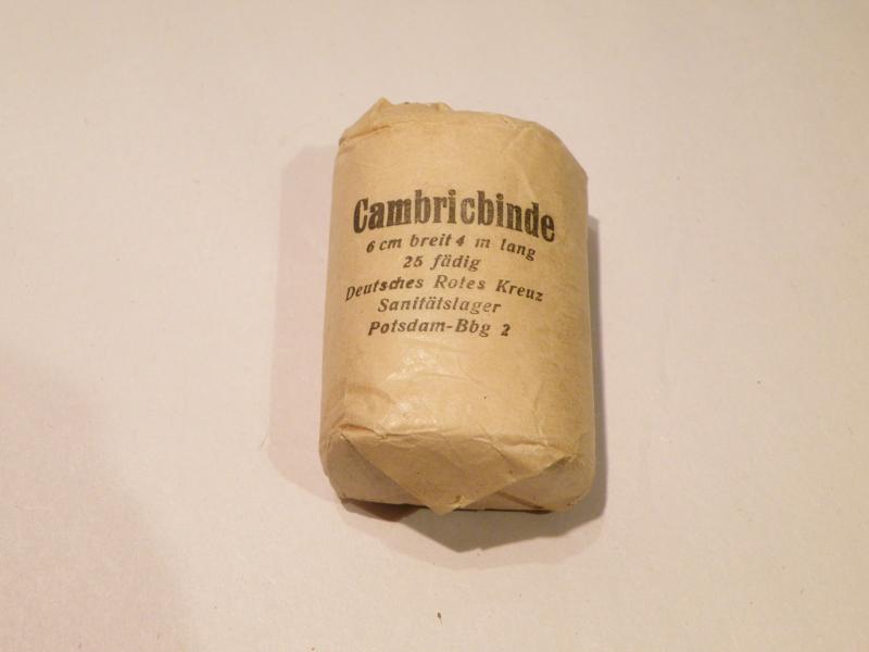WW2 Era German Red Cross Medical Cambric Bandage