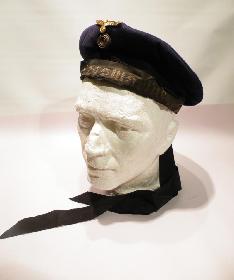 WW2 Era Kriegsmarine Ratings Deck Cap.