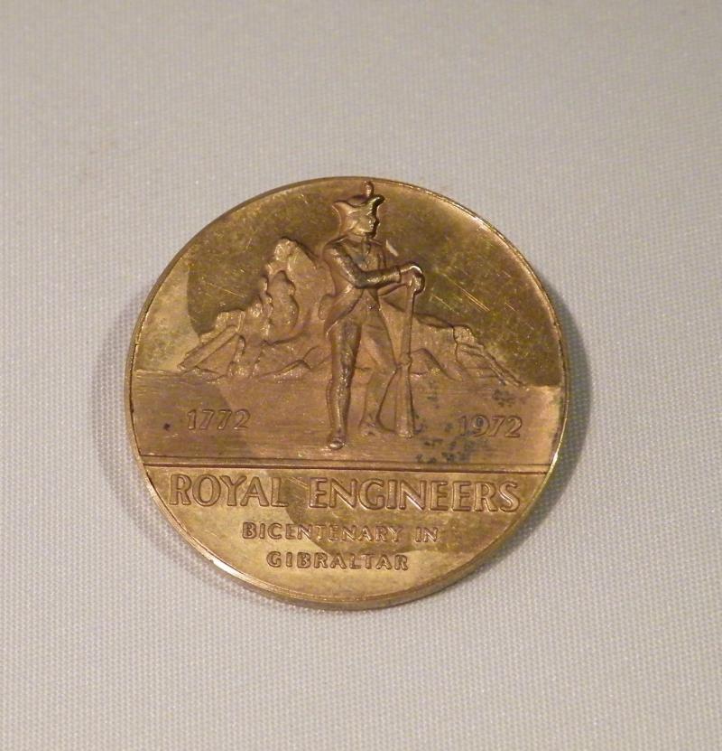 Royal Engineers Freedom of Gibraltar Medallion.