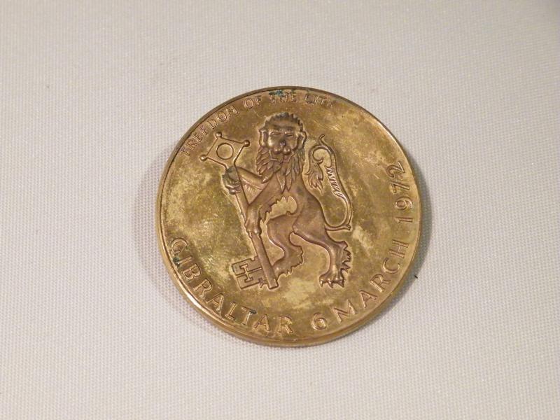 Royal Engineers Freedom of Gibraltar Medallion.