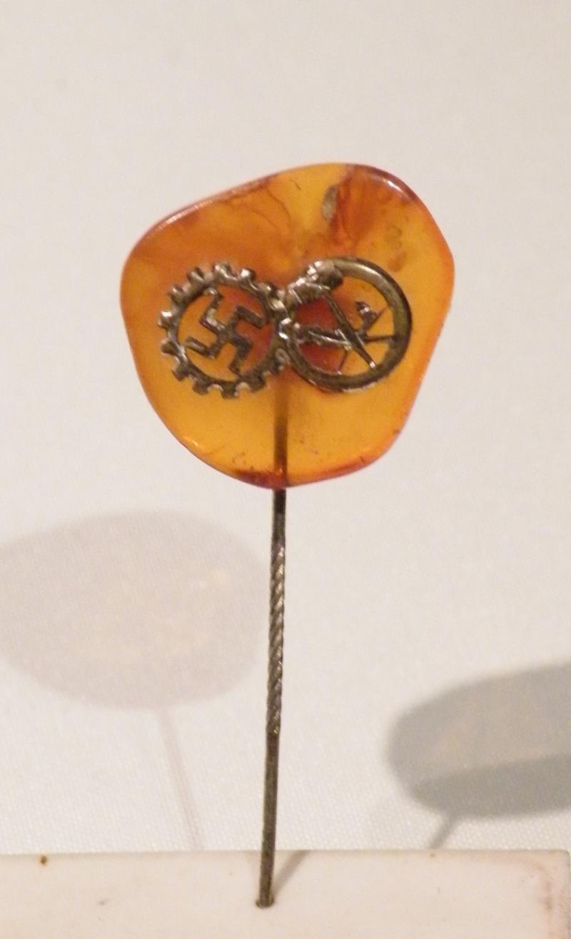 1930’s German DAF Amber Pin.