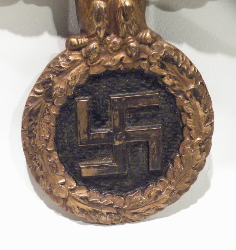 Rare Early Bronze NSDAP Desk Eagle.