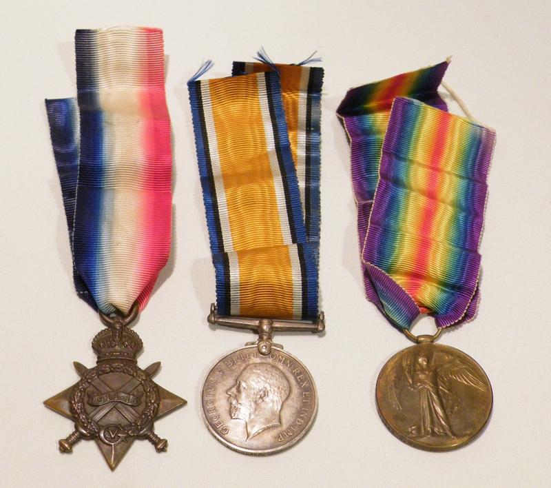 1914/15 Star Trio to Mower Royal Navy Sick Birth. Died 1918.