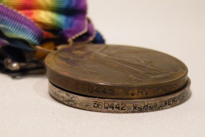 1914/15 Star Trio to Mower Royal Navy Sick Birth. Died 1918.