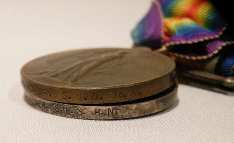 1914/15 Star Trio to Mower Royal Navy Sick Birth. Died 1918.