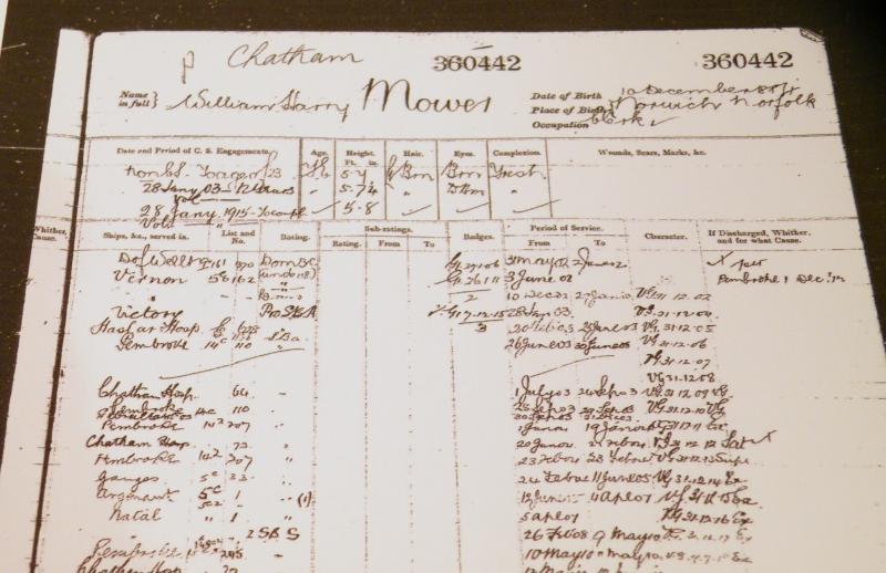 1914/15 Star Trio to Mower Royal Navy Sick Birth. Died 1918.